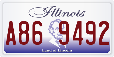 IL license plate A869492