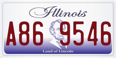 IL license plate A869546