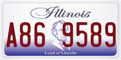 IL license plate A869589