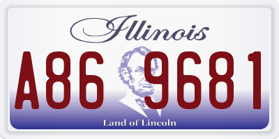 IL license plate A869681