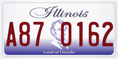 IL license plate A870162