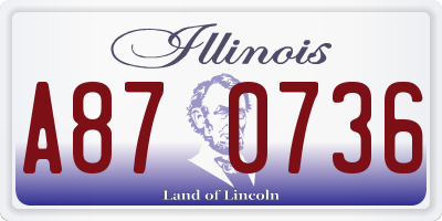 IL license plate A870736