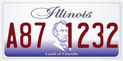 IL license plate A871232