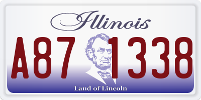 IL license plate A871338