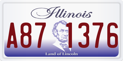 IL license plate A871376