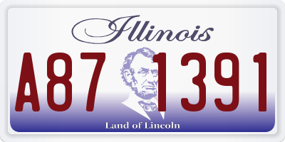IL license plate A871391