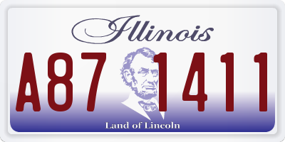 IL license plate A871411