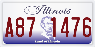 IL license plate A871476