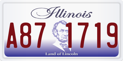 IL license plate A871719