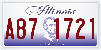 IL license plate A871721