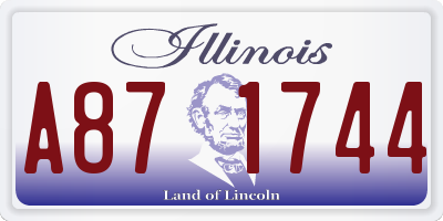 IL license plate A871744