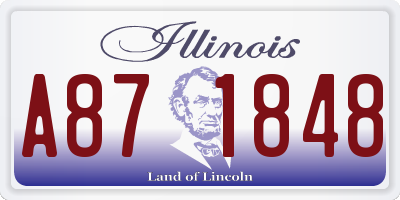 IL license plate A871848