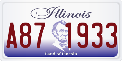 IL license plate A871933