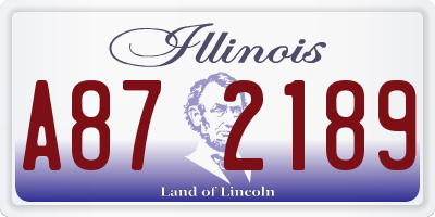 IL license plate A872189
