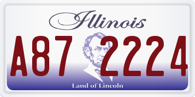 IL license plate A872224