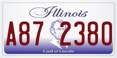 IL license plate A872380