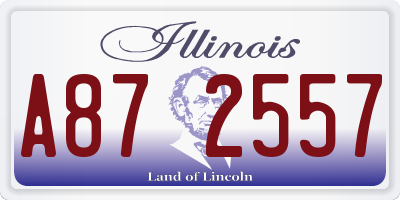 IL license plate A872557
