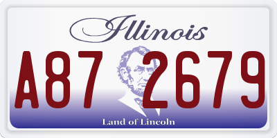IL license plate A872679
