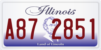 IL license plate A872851