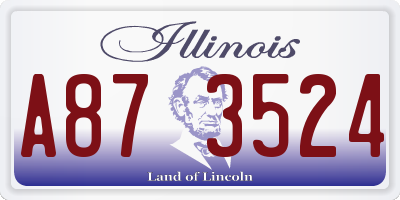 IL license plate A873524