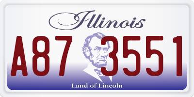 IL license plate A873551