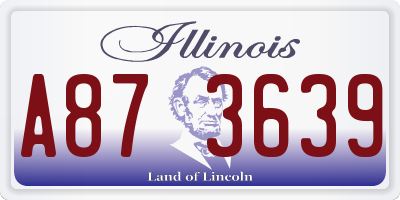 IL license plate A873639