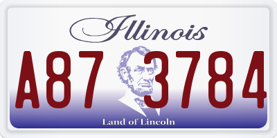 IL license plate A873784