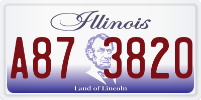 IL license plate A873820