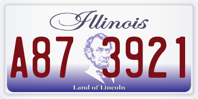 IL license plate A873921