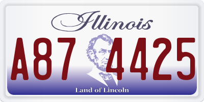 IL license plate A874425