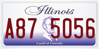 IL license plate A875056