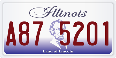IL license plate A875201