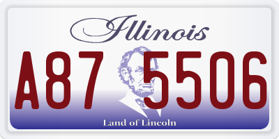 IL license plate A875506