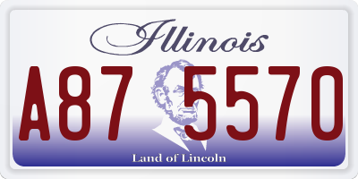 IL license plate A875570