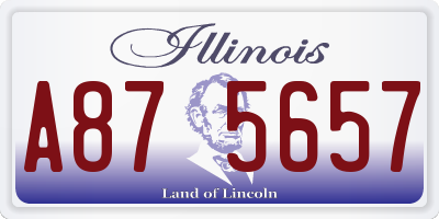 IL license plate A875657