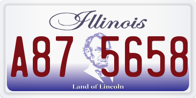 IL license plate A875658