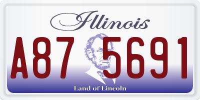 IL license plate A875691