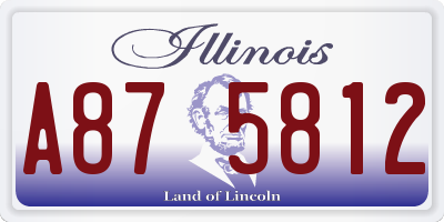 IL license plate A875812