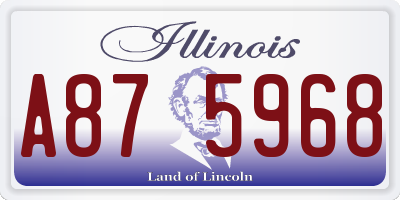 IL license plate A875968