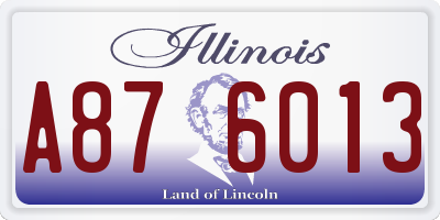 IL license plate A876013