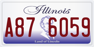 IL license plate A876059