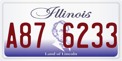 IL license plate A876233