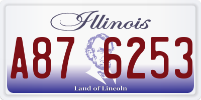 IL license plate A876253