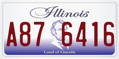 IL license plate A876416