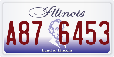 IL license plate A876453