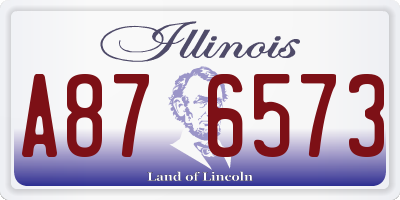 IL license plate A876573