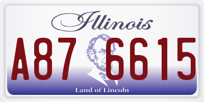 IL license plate A876615