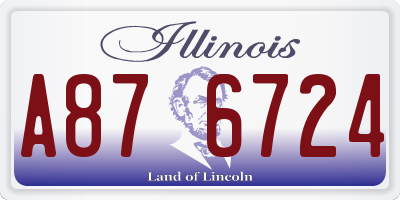 IL license plate A876724