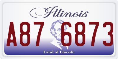 IL license plate A876873