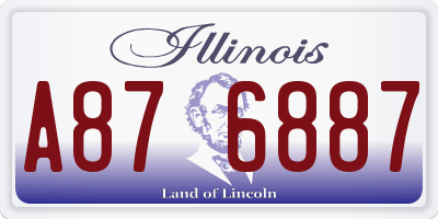 IL license plate A876887